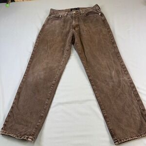 Abercrombie Fitch Loose Authentic Rigid Denim Brown Washed Jeans Mens 29x30